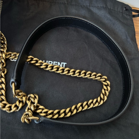 Saint Laurent Black Quilted Round Crossbody Camera Bag with Gold YSL Logo - Picture 9 of 10